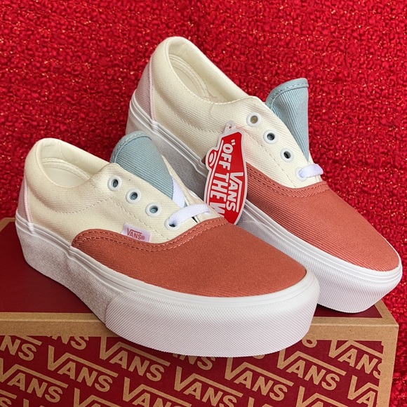Vans Era Platform Twill Pastel Block/True White WMNS - Picture 5 of 16